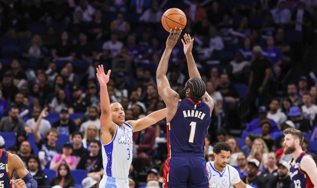 打爆魔术！哈登空砍30+6+8！贝恩35+6+6完胜米切尔，班凯罗25+8+7